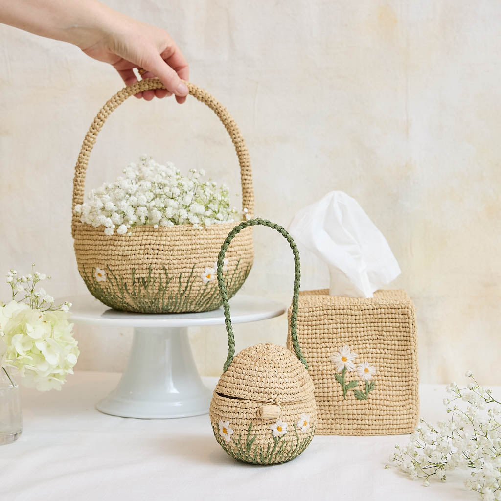 Flower Field Egg Basket