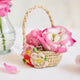 Mini Basket with Multicolored Flowers