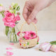 Mini Basket with Multicolored Flowers
