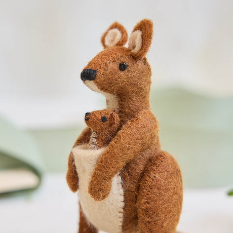 Celebrate the beauty of unconditional love with our Kangaroo with Joey Ornament—a tender tribute to care, protection, and the deep bond between parent and child. Featuring a gentle kangaroo holding its tiny joey close, this heartfelt design captures the warmth and safety of being held near.