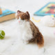 Celebrate the unique beauty of feline companions with our felt Calico Cat Ornament. Carefully handcrafted by skilled artisans, this elegant ornament features the signature patchwork of warm browns, soft whites, and golden tones that make calico cats so beloved.