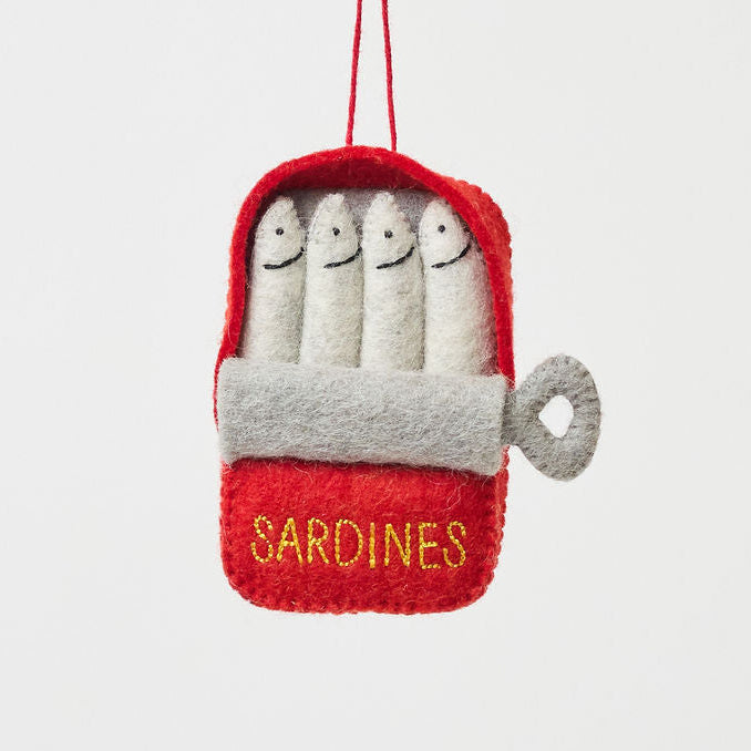 Red Tin of Sardines Ornament