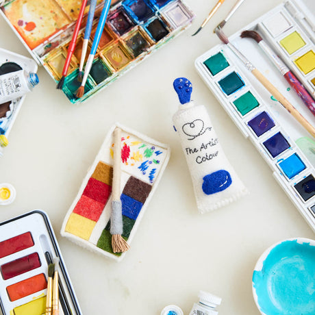 Add a splash of creativity to your holiday décor with our handcrafted Paint Tube and Paint Set Ornament. Designed for artists, makers, and color lovers