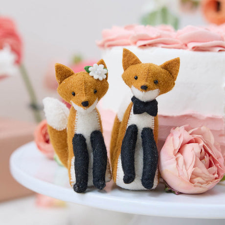 A charming felt fox bride ornament that blends woodland whimsy with romantic elegance—perfect for celebrating brides, weddings, and love-filled moments.