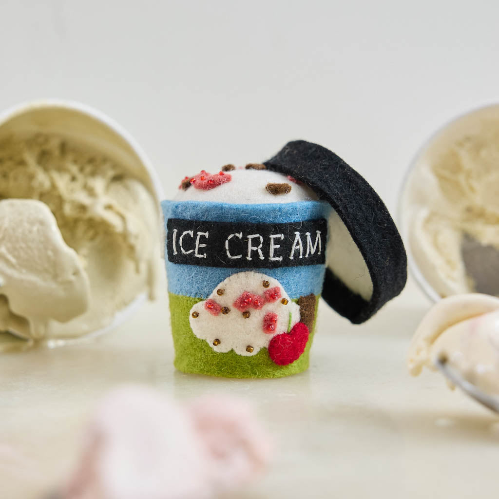 Cherry Chip Ice Cream Pint Ornament