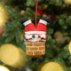 Chimney Santa Ornament