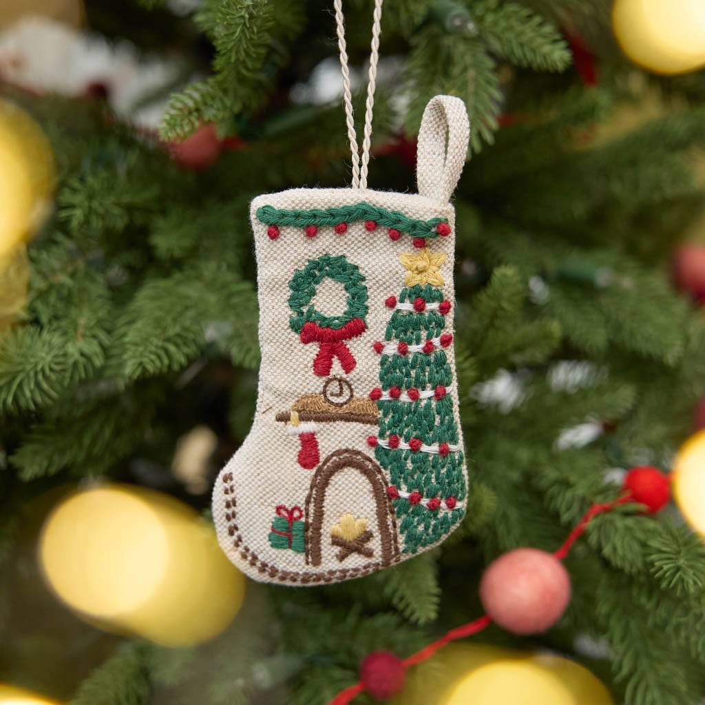 Mini Merry Christmas Stocking Ornament