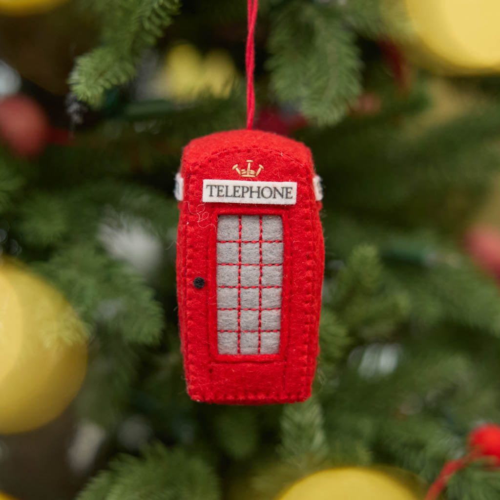 London Calling Phone Booth Ornament