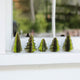Green Honeycomb Paper Mini Trees - Set of 5