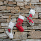 Natural Poinsettia Bundle Linen Stocking
