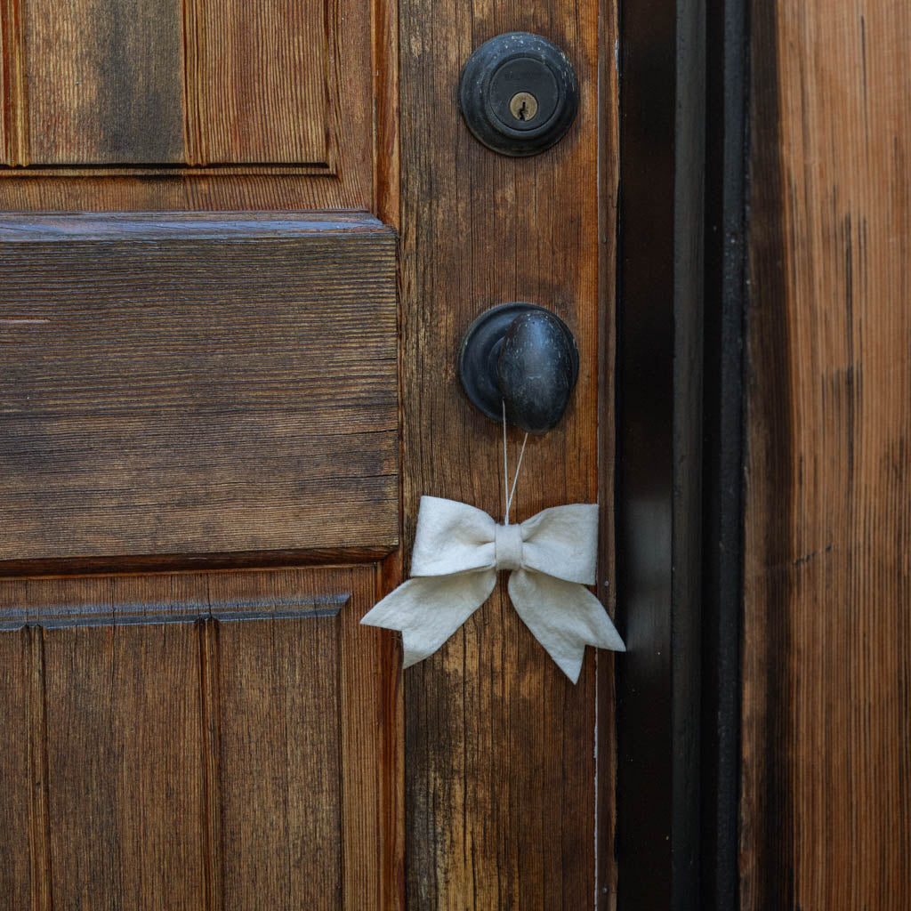Natural Bow Ornament - Set of 4