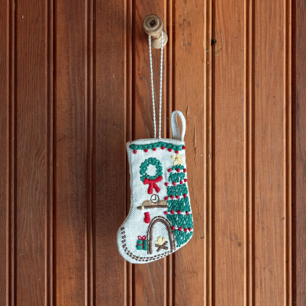 Mini Merry Christmas Stocking Ornament