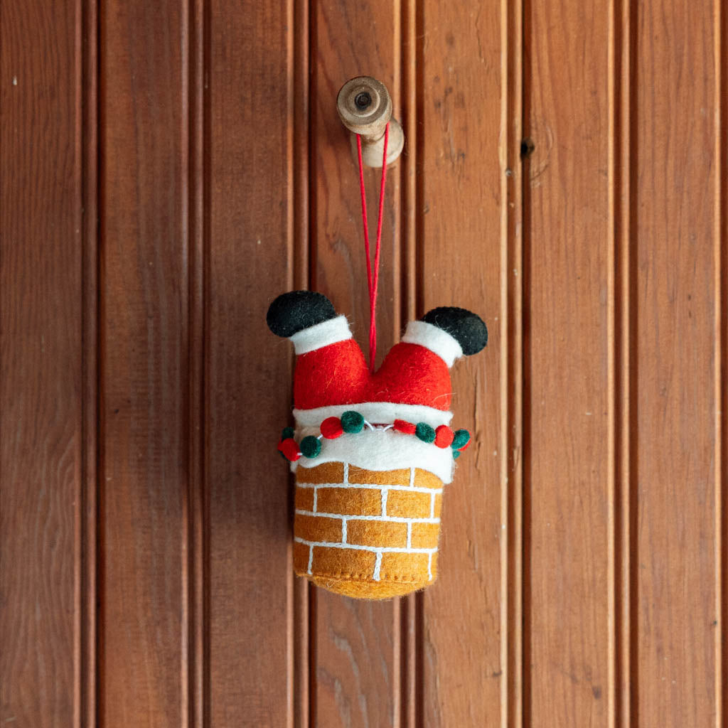 Chimney Santa Ornament