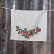 Natural Candle Garland Linen Tea Towel