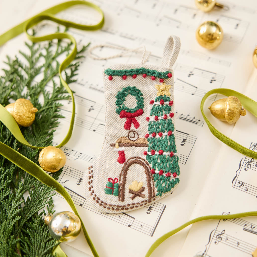 Mini Merry Christmas Stocking Ornament