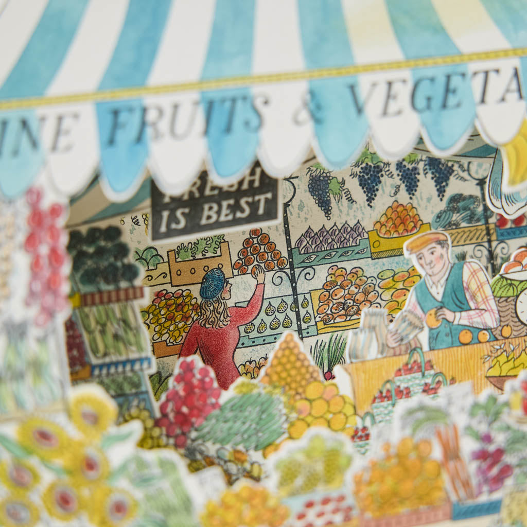Vegetable Stand Pop-up Greeting Card