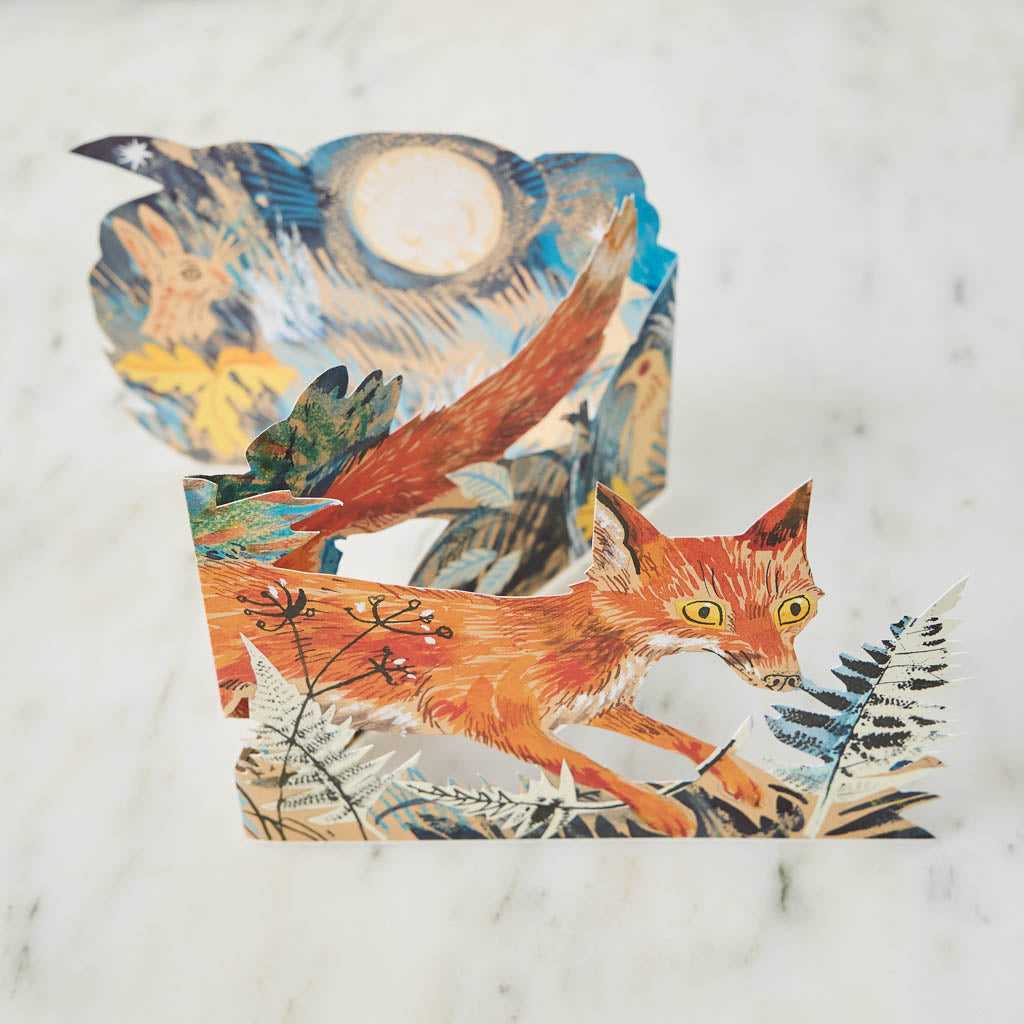 Woodland Fox Tri-Fold Greeting Card