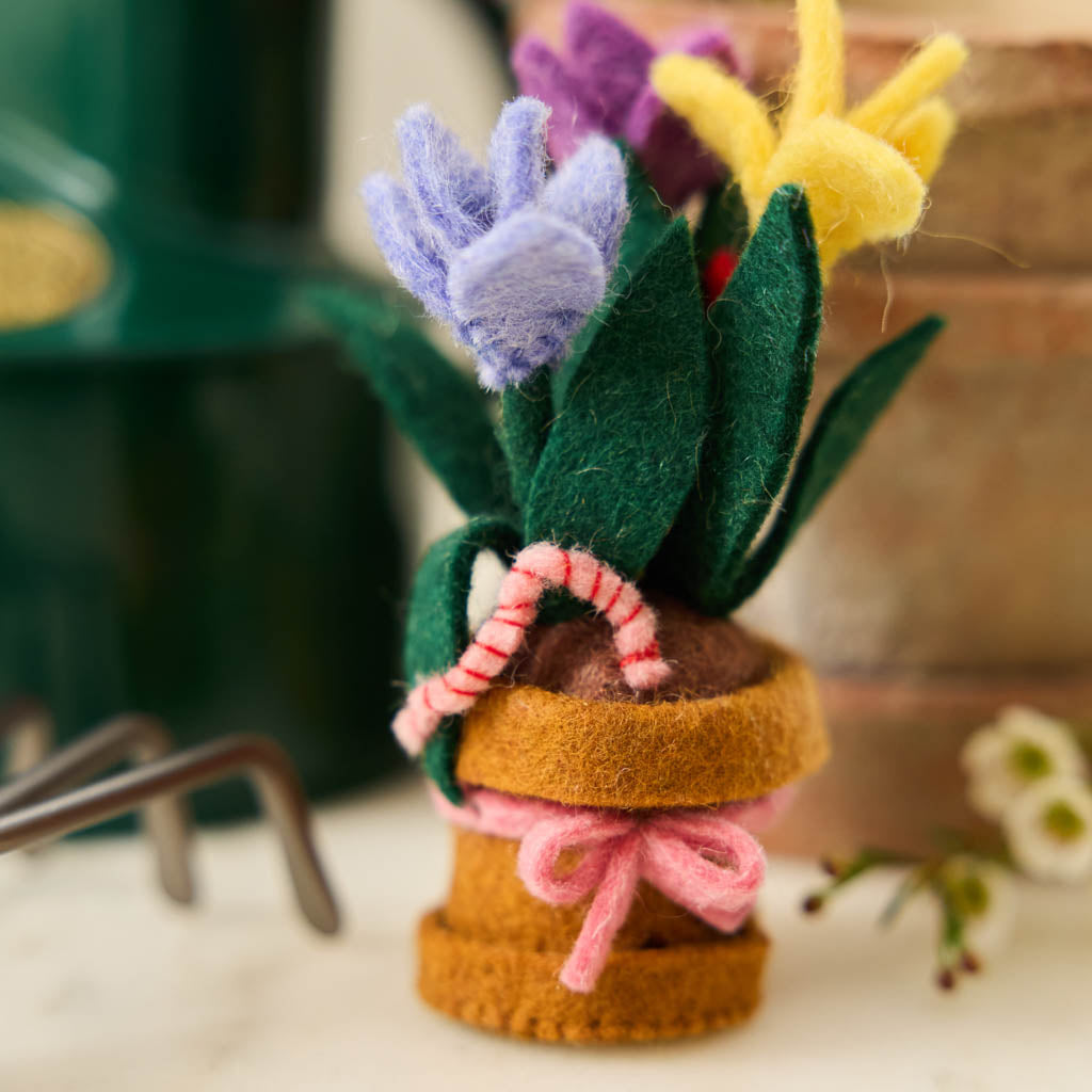 Spring Crocus Flower Pot Ornament