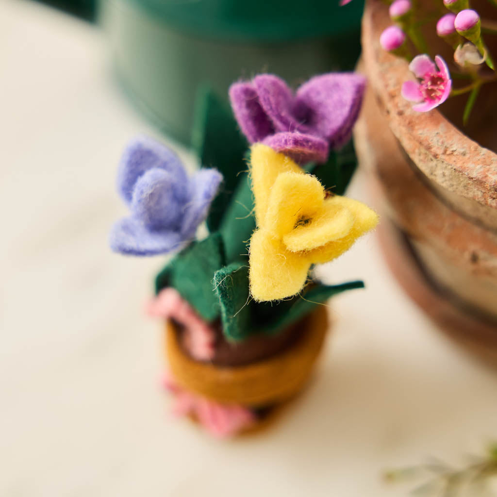 Spring Crocus Flower Pot Ornament
