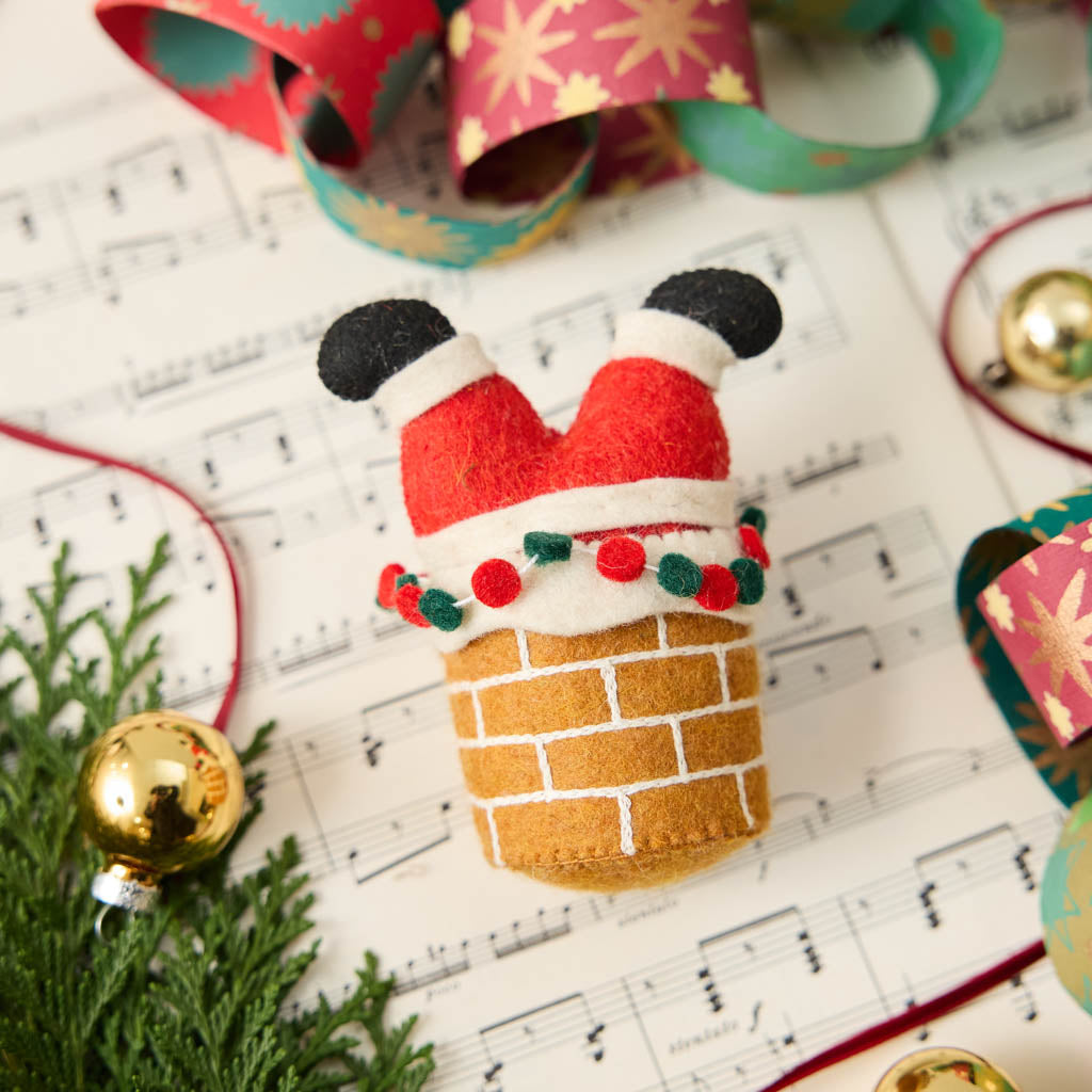 Chimney Santa Ornament