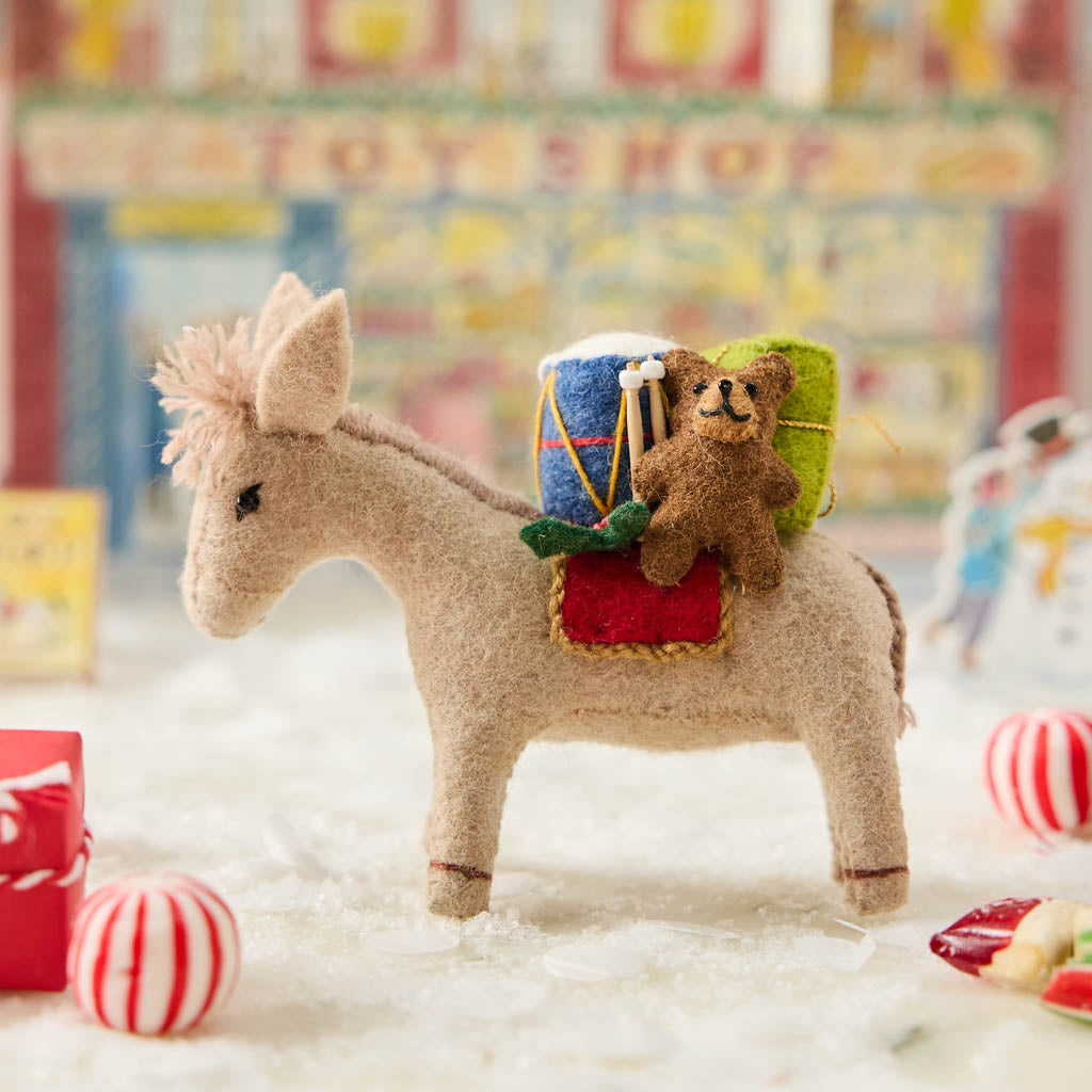 Donkey with Gifts Ornament