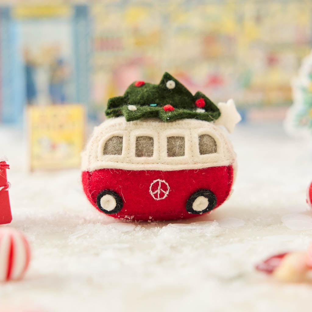 Christmas Tree Hippie Bus Ornament