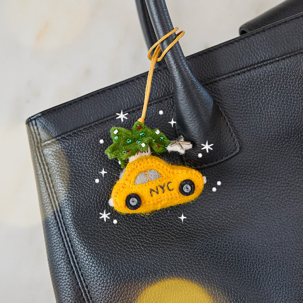 Holiday Taxi Bag Charm