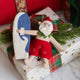 Surf's Up Santa Ornament