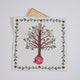 Embroidered Matzo Cover with Pomegranate Tree