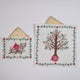 Embroidered Matzo Cover with Pomegranate Tree