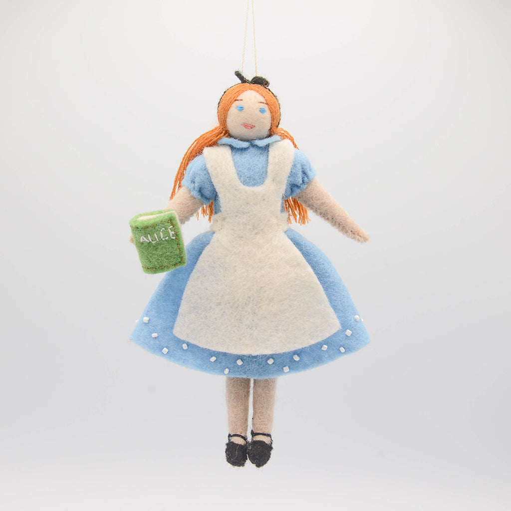 Alice in Wonderland Ornament – Felt Storybook Holiday Decor