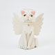 Handmade felt Angel Cat Tree Topper from Craftspring, featuring white angel wings, a halo, a white collar with a bell, and gold embroidered details—heirloom-quality holiday decor perfect for whimsical cat lovers, ethically crafted by artisans using sustainable wool.