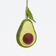 Whimsical wool avocado ornament handcrafted for kitchen or tree decor