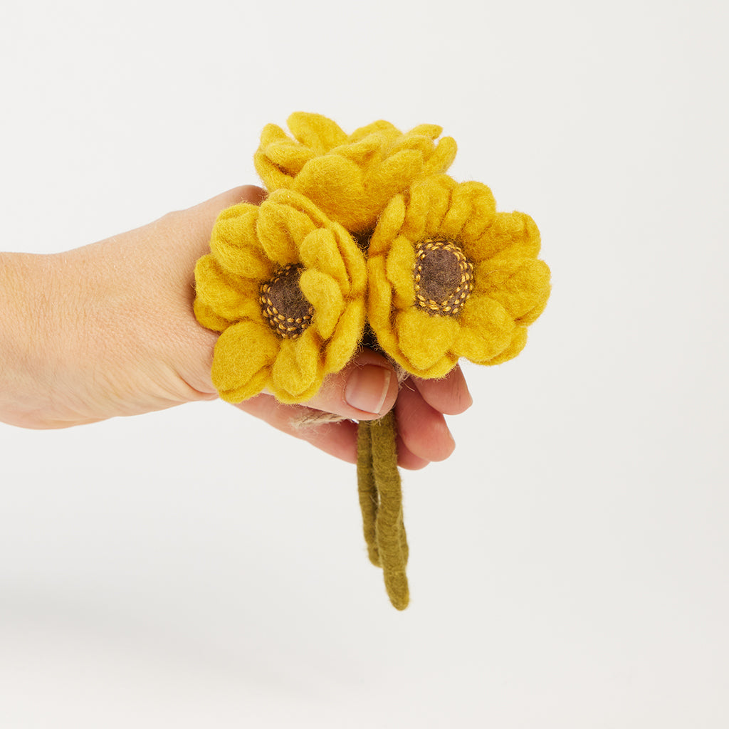 Baby Sunflower Flower Bouquet with Vase