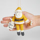 Wool Santa bee ornament perfect for nature-inspired Christmas décor