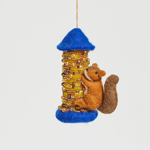 Collector's Edition Squirrel At The Bird Feeder Ornament