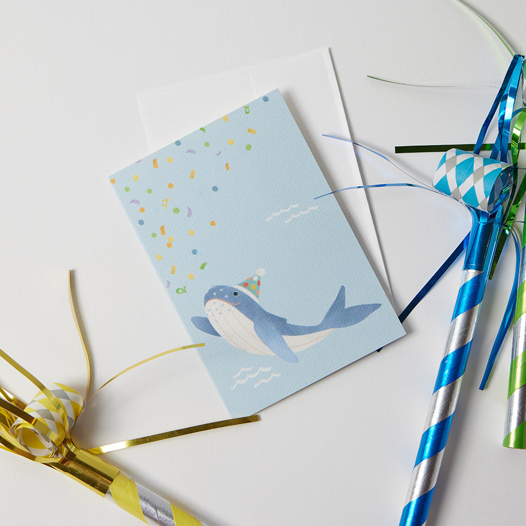 Birthday Whale Greeting Card