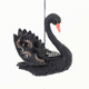 Beaded Black Swan Ornament