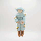 Blue Beekeeper Ornament