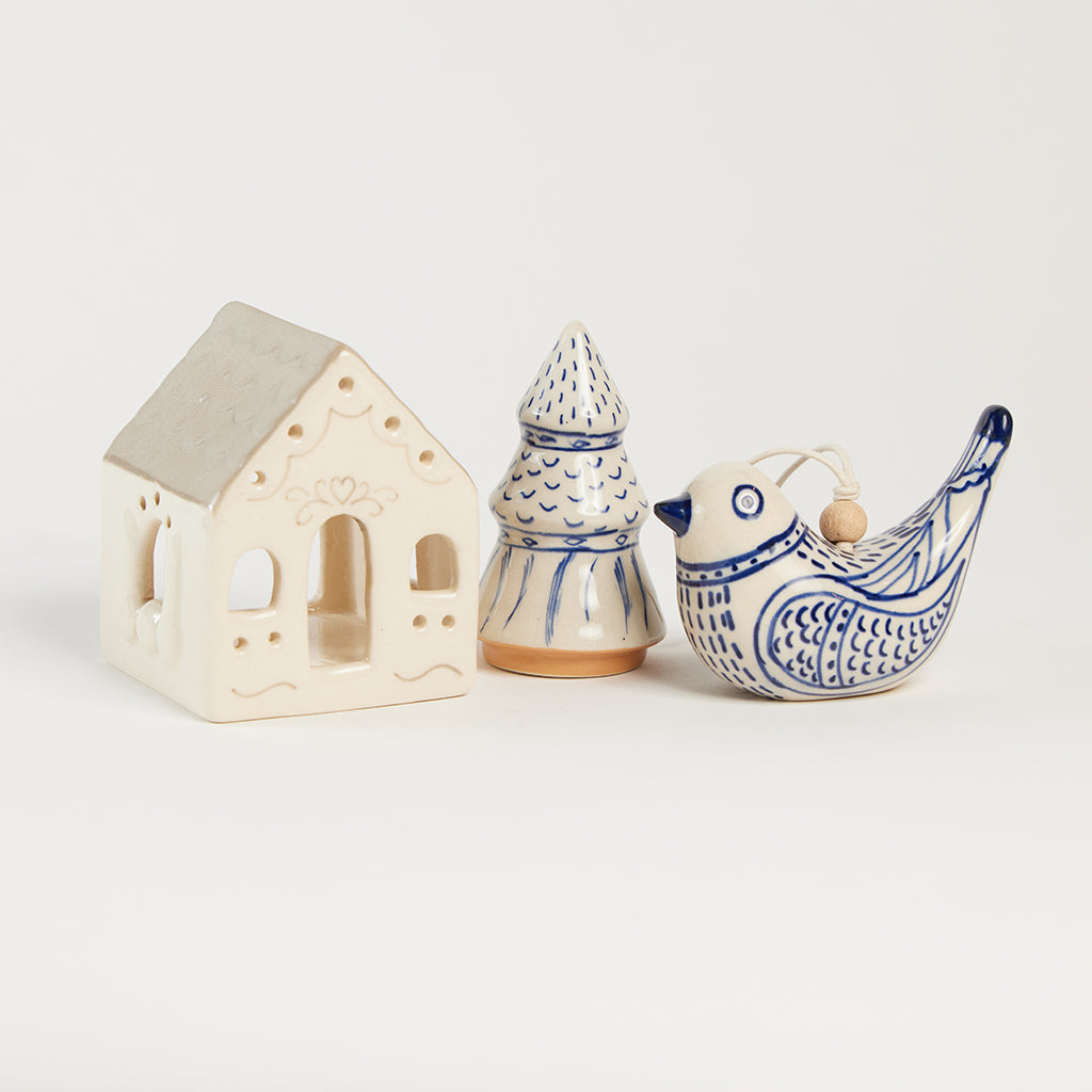 Gingerbread House Ceramic Tealight Holder