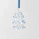 Blue Dots Glass Tree Ornament