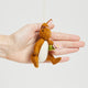 Brown Easter Bunny with Flower Ornament