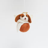 Brown Little Drop Puppy Angel Ornament