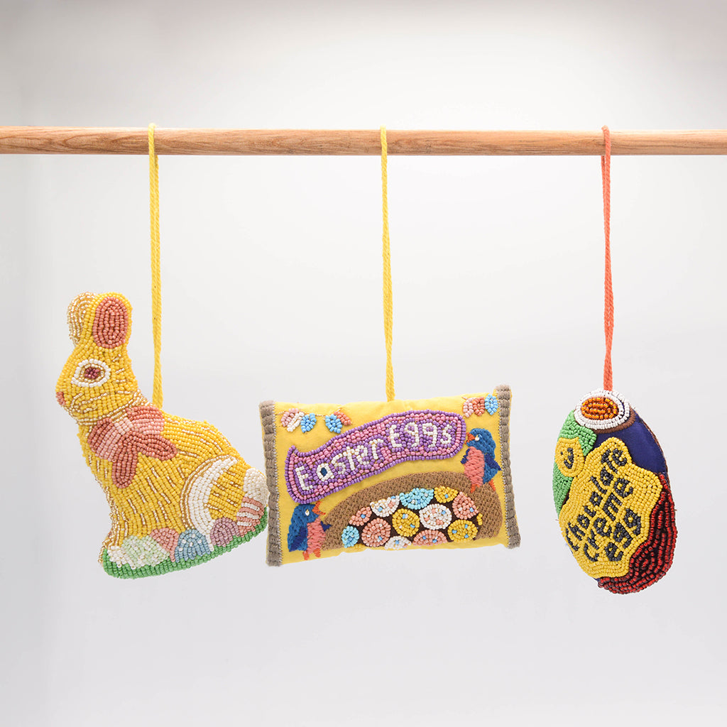 Bundle: Beaded Easter Candy Ornaments Set of 3