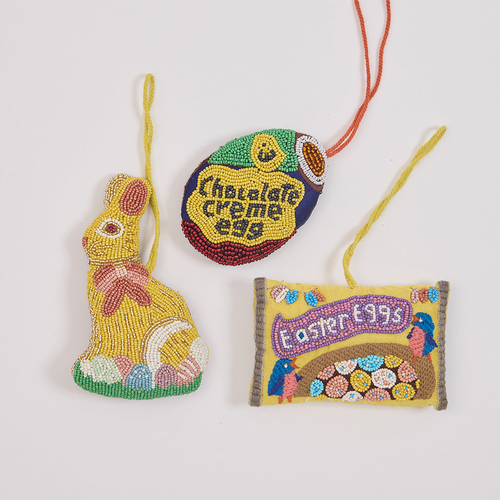 Bundle: Beaded Easter Candy Ornaments Set of 3