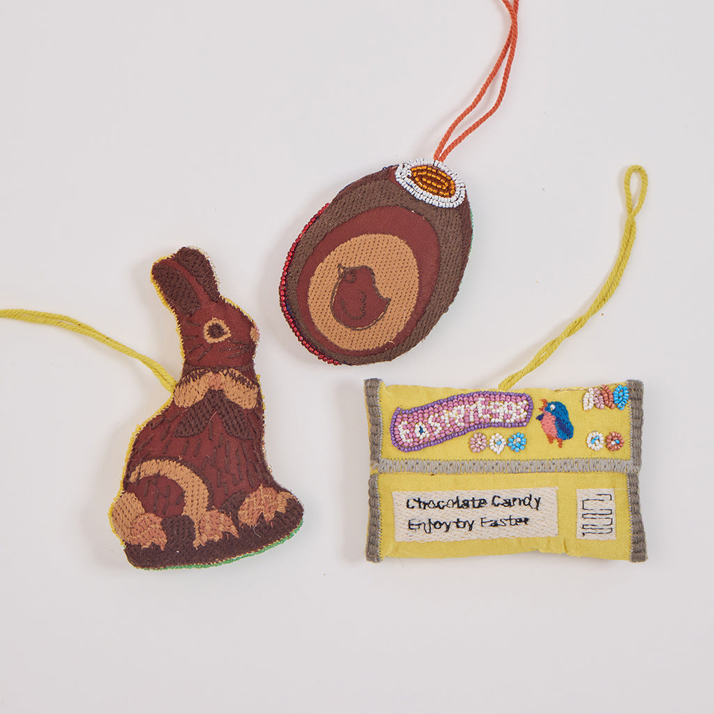 Bundle: Beaded Easter Candy Ornaments Set of 3