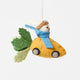 Bunny in Carrot Race Car Ornament
