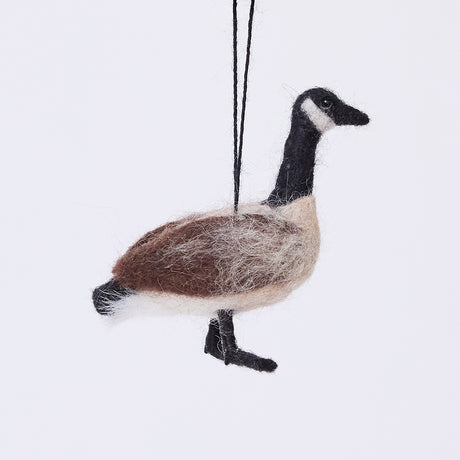 Craftspring’s Canada Goose Ornament — needle felted with soft wings and beaded eyes, this handmade felt goose brings timeless charm to your holiday decor — heirloom-quality Christmas ornament, ethically crafted by artisans using sustainable wool.