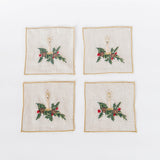 Candle Cocktail Napkin Set of 4 - Natural
