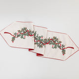 Natural Candle Garland Linen Table Runner